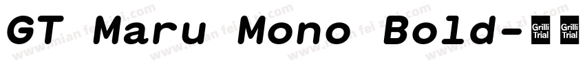 GT Maru Mono Bold字体转换
